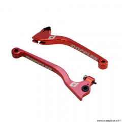 Leviers cnc rouge marque Doppler pour 50 à boite derbi senda sm / r race 2003>2009