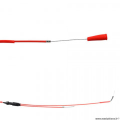 Câble de transmission gaz teflon rouge marque Doppler pour 50 à boite derbi senda / smt / rcr / sx euro3 / 4