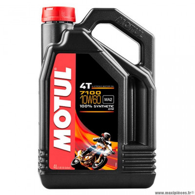 Huile moteur 4T marque Motul 7100 10w60 (4L)