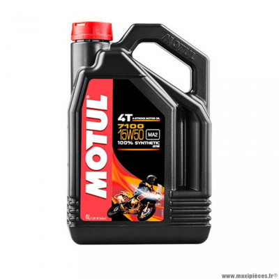 Huile moteur 4T marque Motul 7100 15w50 (4L)