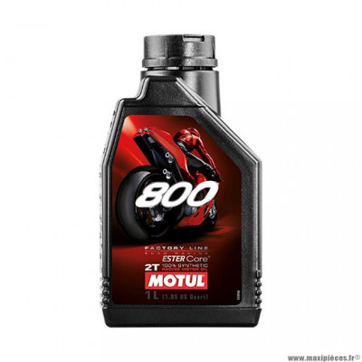 Huile moteur 2T marque Motul 800 factory line road racing (1L)