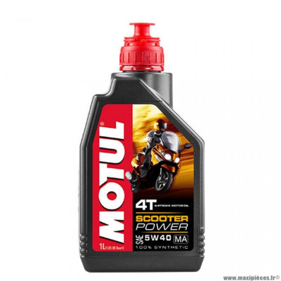 Huile moteur 4T power 5w40 ma (1L) marque Motul pour scooter