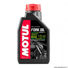 Huile fourche marque Motul fork oil expert 15w medium / heavy (1L)