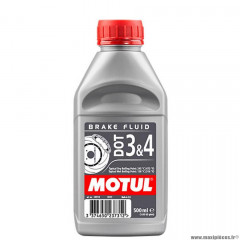 Liquide frein marque Motul dot 3 & 4 brake fluid (500ml)