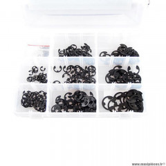 Circlips / clips (coffret 300 pièces - 2.3mm à 12mm)