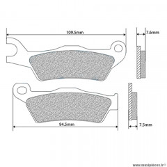 Plaquettes de frein 84 pour scooter oem piaggio avant typhoon après 2018 / aprilia sr motard après 2018