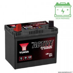 Batterie marque Yuasa u1-9 12v30ah lg 194 l126 h183 330a -sla sans entretien - motoculture