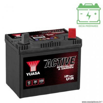 Batterie marque Yuasa u1r-9 12v30ah lg 194 l126 h183 330a -sla sans entretien - motoculture