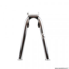 Béquille centrale h265mm chrome (sans vis fixation) pour mobylette peugeot 103 mvl / vogue