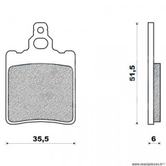 Plaquettes de frein 04 g1050 arrière marque Galfer pour mécaboite aprilia rx / rs / keeway tx