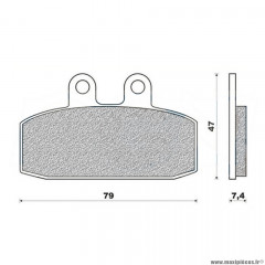 Plaquettes de frein 88 g1050 avant + arrière marque Galfer pour scooter aprilia city one / honda mtx / nsr / xl