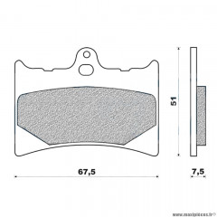 Plaquettes de frein 91 g1050 avant marque Galfer pour moto benelli / rieju