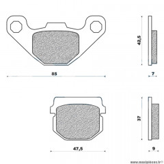 Plaquettes de frein 25 g1050 avant marque Galfer pour scooter speedfight / kisbee / drd raciing / xtreme + arrière rs4