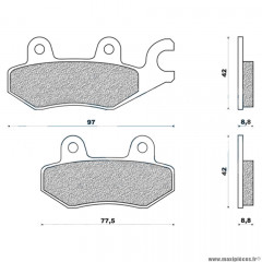 Plaquettes de frein 31 g1050 avant marque Galfer pour scooter vitality / agility 10p / 12p / dink / xpower / tzr