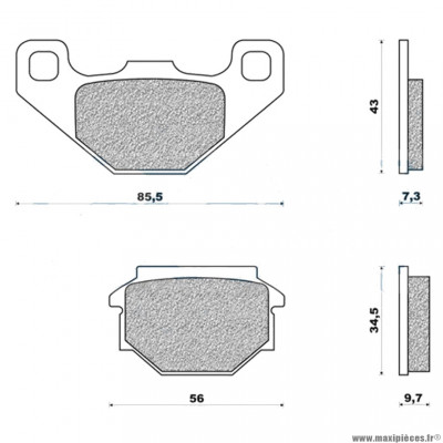 Plaquettes de frein 22 g1050 avant marque Galfer pour scooter gilera runner / scarabeo