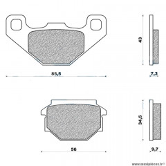 Plaquettes de frein 22 g1050 avant marque Galfer pour scooter gilera runner / scarabeo