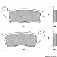 Plaquettes de frein 94 g1050 avant marque Galfer pour maxi-scooter skycruiser après 2010 / xcity / daelim s2