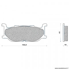 Plaquettes de frein 62 g1050 avant marque Galfer pour maxi-scooter 400 / 500 majesty / tmax 2001--2003