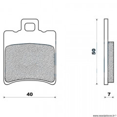 Plaquettes de frein 03 g1050 avant marque Galfer pour scooter booster / nitro / sr50 / ovetto / aerox / neos / machg