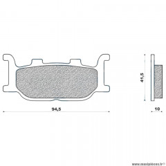 Plaquettes de frein 63 g1050 avant marque Galfer pour maxi-scooter 250 / 400 skyliner / majesty / 500 tmax 04-07