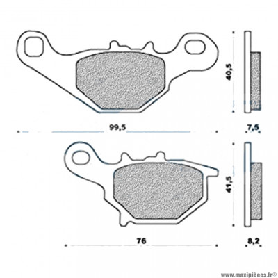 Plaquettes de frein 101 g1050 avant marque Galfer pour scooter suzuki an / rm80 / 85 / kawasaki kmx