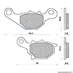 Plaquettes de frein 101 g1050 avant marque Galfer pour scooter suzuki an / rm80 / 85 / kawasaki kmx