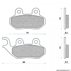 Plaquettes de frein 34 g1050 avant marque Galfer pour scooter 50-125 tweet / fiddle 2 / hd / symphony