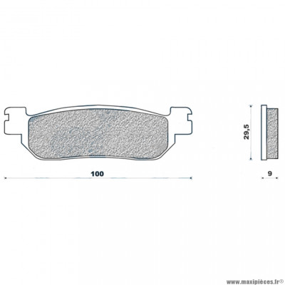 Plaquettes de frein 66 g1050 arrière marque Galfer pour maxi-scooter 250 skyliner / majesty après 2001 / xmax après 2010