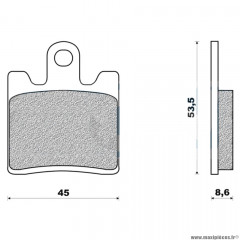 Plaquettes de frein 13 g1050 avant marque Galfer pour maxi-scooter 125 dealim s2 / otelo / 250 burgman