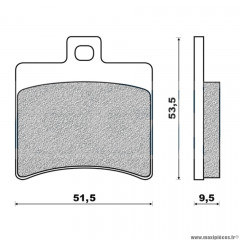 Plaquettes de frein 07 g1050 arrière marque Galfer pour moto sr50 ditech / leonardo / atlantic 125 / 200 après 2003