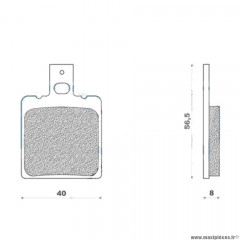 Plaquettes de frein 108 g1050 avant marque Galfer pour scooter 50 sr racing / 125 leonardo