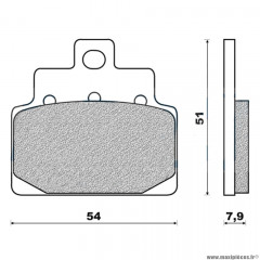 Plaquettes de frein 16 g1050 avant marque Galfer pour maxi-scooter x8 / mp3 / x-evo 125 / leonardo 125