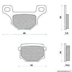 Plaquettes de frein 24 g1050 avant + arrière marque Galfer pour moto rieju mrt après 2009 / gpr 125 / rs4 avant 2013 / rs3 / xr7