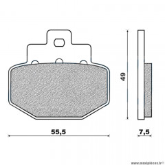 Plaquettes de frein 17 g1050 arrière marque Galfer pour maxi-scooter super hexagon / runner 4T / dna