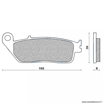 Plaquettes de frein 44 g1050 avant marque Galfer pour maxi-scooter 125 kymco downtown i 2009>2015 / kawasaki j300