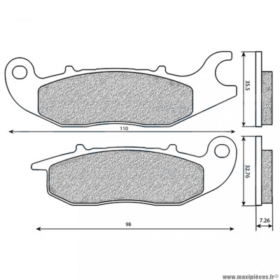 Plaquettes de frein 79 g1050 avant marque Galfer pour maxi-scooter 125 innova avant 2011 / cbr / cbf / rs2 naked / niu