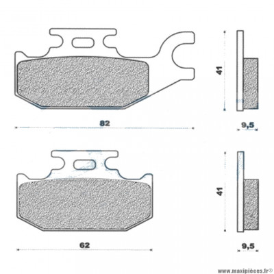 Plaquettes de frein 89 g1050 avant + arrière marque Galfer pour quad can-am / suzuki / yamaha / 125 burgman