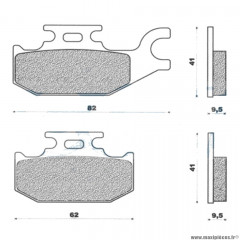 Plaquettes de frein 89 g1050 avant + arrière marque Galfer pour quad can-am / suzuki / yamaha / 125 burgman