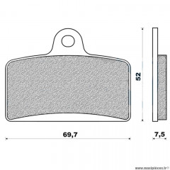 Plaquettes de frein 21 g1050 avant marque Galfer pour moto xr7 / nk7 après 2008 / gpr 125 2004>2006 / gpr 125 4T après 2009