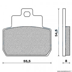 Plaquettes de frein 15 g1050 arrière (heng tong) marque Galfer pour scooter piaggio x8