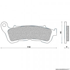 Plaquettes de frein 54 g1050 avant marque Galfer pour maxi-scooter honda 125 shi après 2009 / burgman après 2007 / silverwing