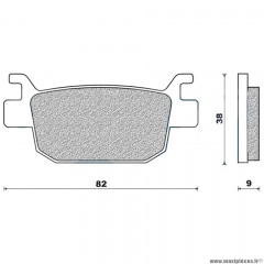 Plaquettes de frein 67 g1050 arrière marque Galfer pour maxi-scooter 125 shi après 2009 / forza après 2015 / swing après 2008 / @nes après 2009