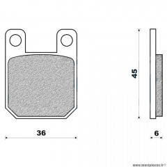 Plaquettes de frein 06 g1380 avant ajp marque Galfer pour scooter senda / xpower / tkr / ludix + arrière xlimit