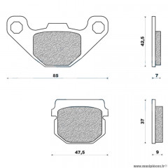 Plaquettes de frein 25 g1380 avant marque Galfer pour scooter speedfight / kisbee / drd raciing / xtreme + arrière rs4