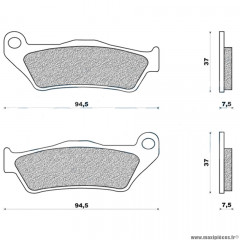 Plaquettes de frein 48 g1380 avant marque Galfer pour maxi-scooter piaggio 500 x9 / skyliner / kilibre