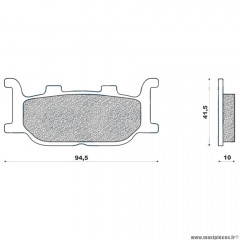 Plaquettes de frein 63 g1380 avant marque Galfer pour maxi-scooter 250 / 400 skyliner / majesty / 500 tmax 04-07