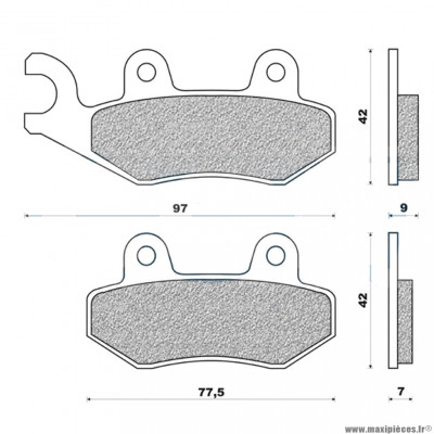 Plaquettes de frein 102 g1380 avant marque Galfer pour scooter keeway / kymco / peugeot