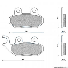 Plaquettes de frein 34 g1380 avant marque Galfer pour scooter 50-125 tweet / fiddle 2 / hd / symphony