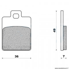 Plaquettes de frein 05 g1380 avant marque Galfer pour scooter zip / et2 / 4 lx2 / 4 mp3 / vespa + arrière nrg / stalker