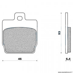 Plaquettes de frein 08 g1380 arrière marque Galfer pour scooter nitro / aerox + avant stunt / slider